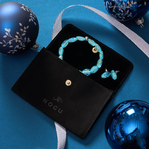 Turquoise | .925 Sterling Silver | Firework Glass Pebble Earrings